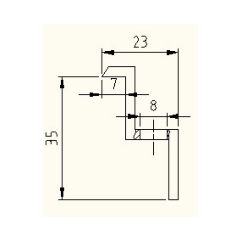 Koncová príchytka pre panel výšky 35 mm