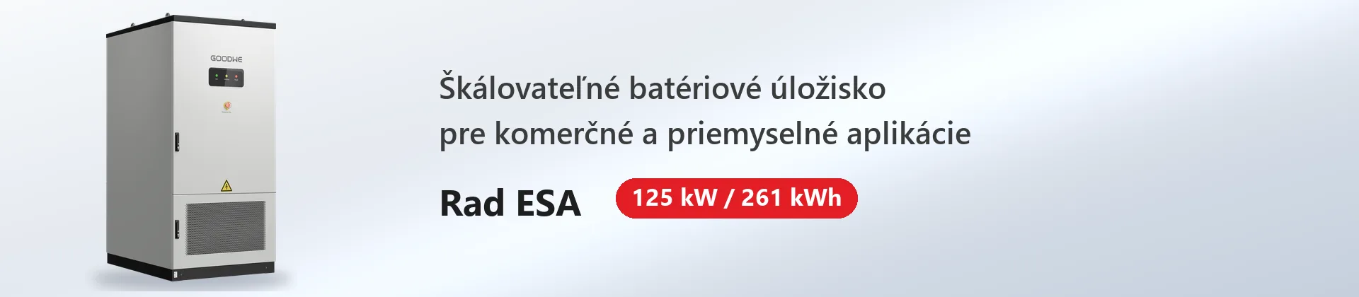 GoodWe rad ESA 125 kW / 261 kWh — batériové úložisko C&I